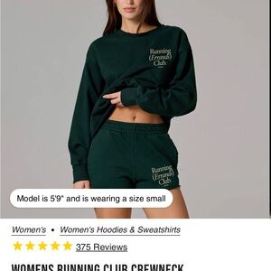 NWOT Women's Green Running Club Crewneck